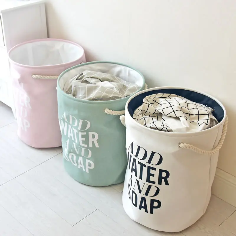 Big Capacity Laundry Basket Waterproof Dirty Clothes Hamper Children Folding Toy Storage Basket Portable Kids Laundry Organizer