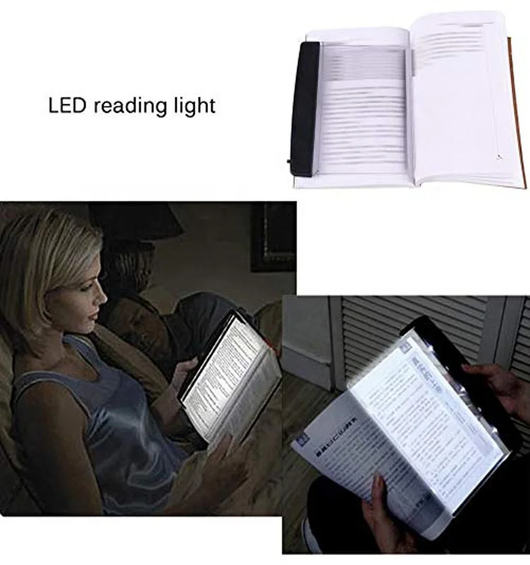 Adjust portable flat Reading Night Light Panel Travel Lamp