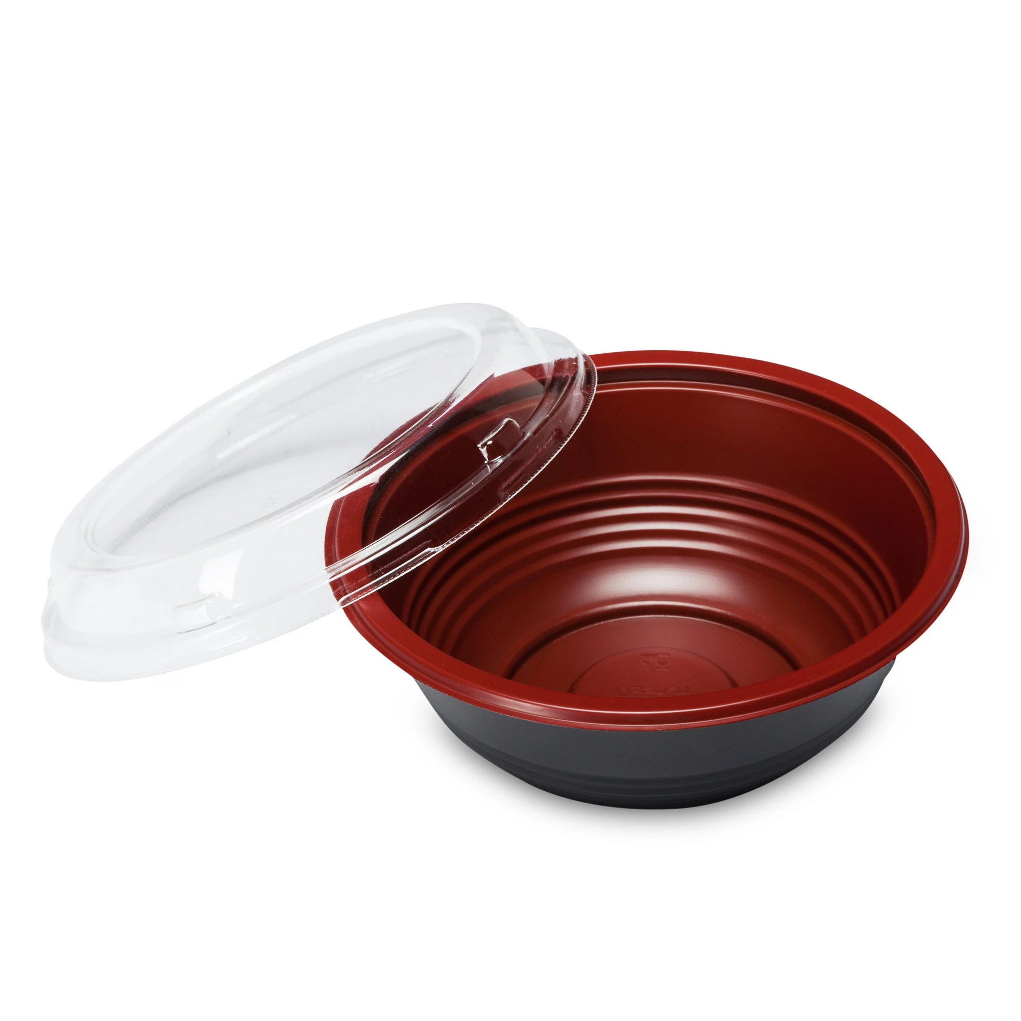 HD-550 Microwaveable PP round shape disposable soup bowl Plastic Bowl food container with Lid