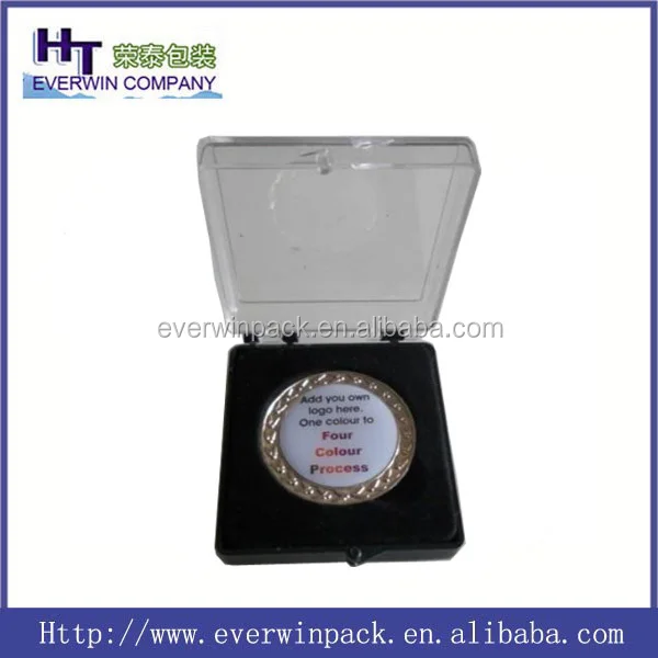 Custom design Blue Velvet badge case square Medal display packing Case