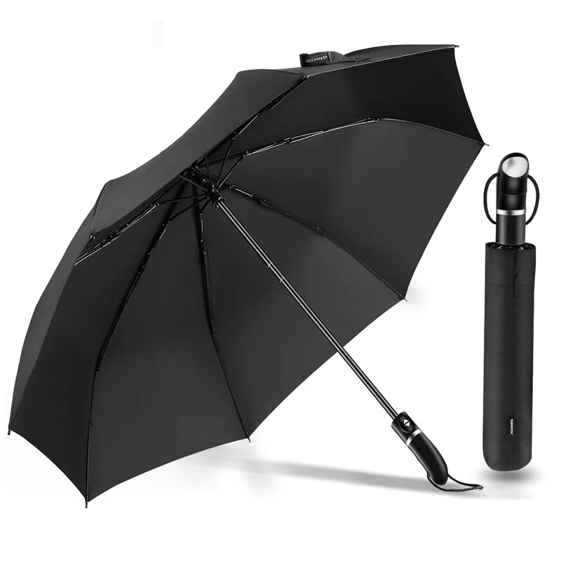21'*8k three fold super market classic rain umbrella xiamen factory