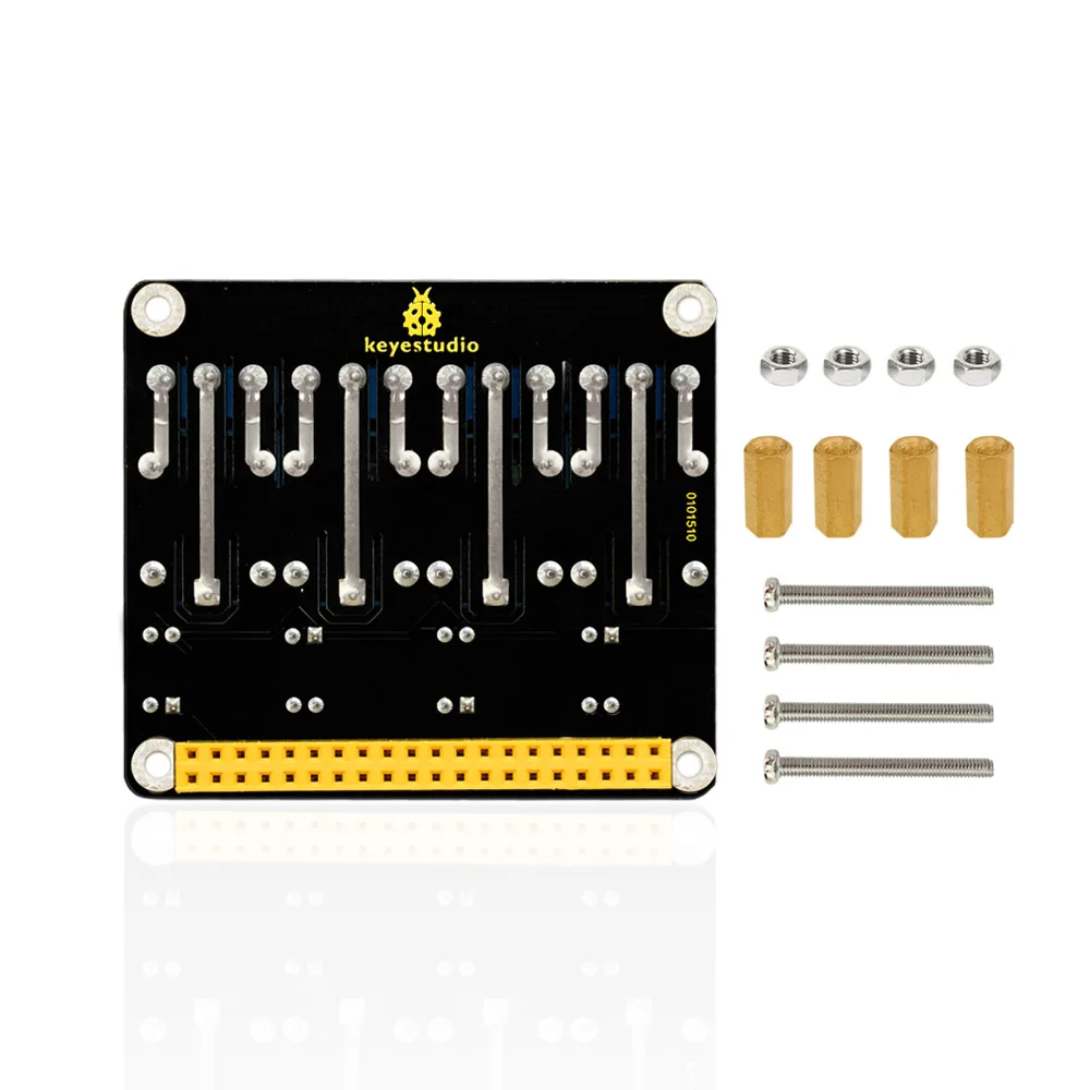  Keyestudio 5v RPI 4 канала-реле Щит Плата расширения для Raspberry Pi 4B CE