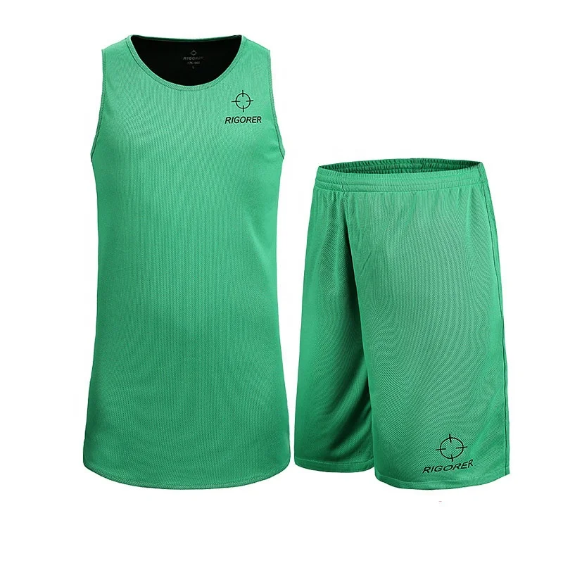 Двусторонняя Баскетбольная Униформа Rigorer для мужчин, Спортивная майка с 2 сторон и шорты из сетчатой ткани, тренировочный комплект с майкой