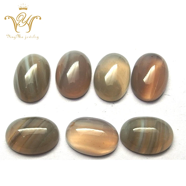 High quality natural gemstone 13x18 mm Banded Agate oval cabochon