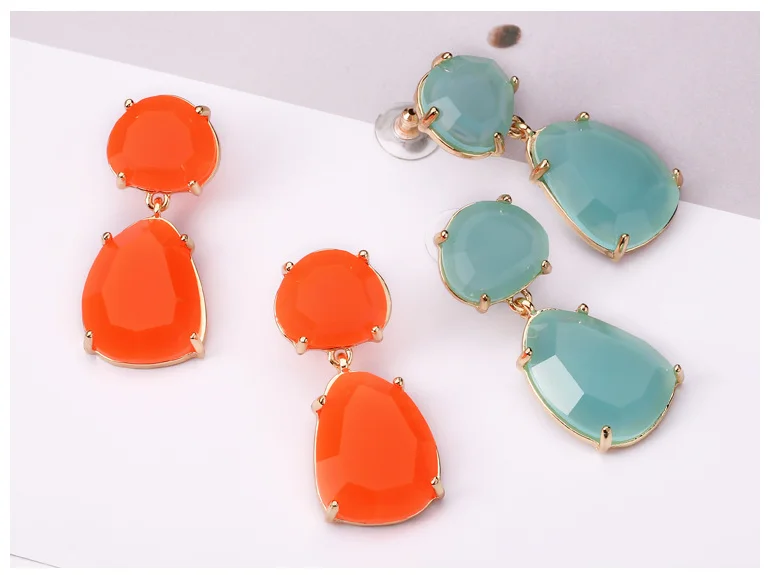 
gold bali designs wholesale personalized resin jewelry earring irregular geometric tortoise epoxy resin earrings 