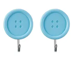 plastic self-adhesive wall door bathroom adhesive button hooks metal hook