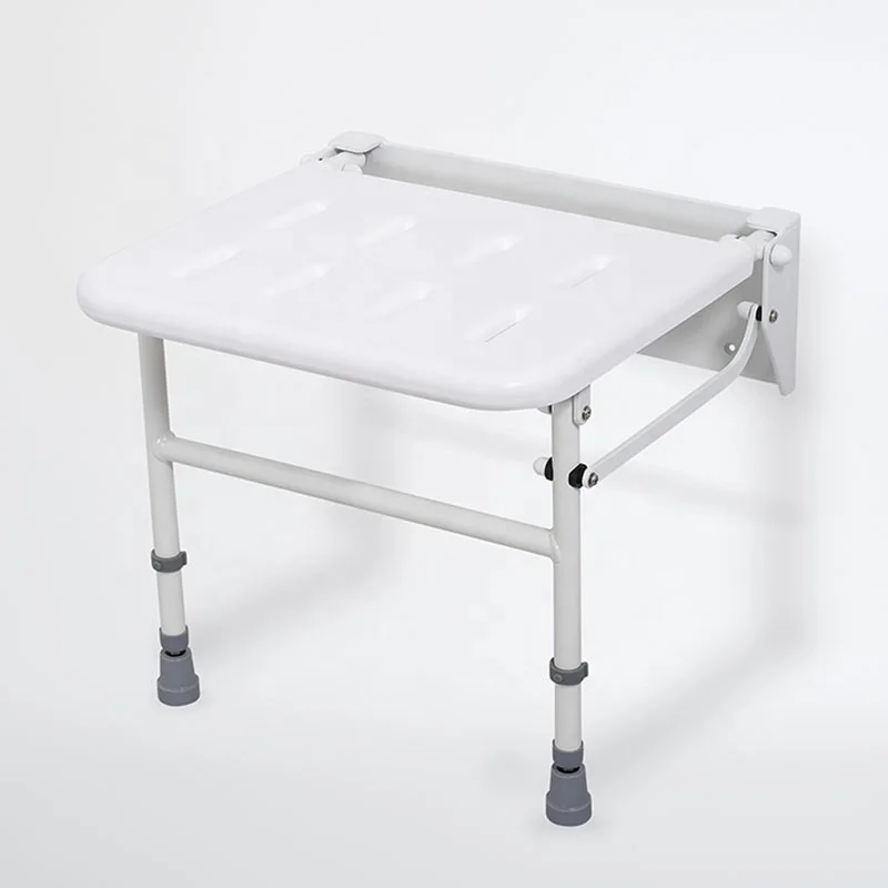 Folding Wall mounted shower seat with pu foam pad for disabled
