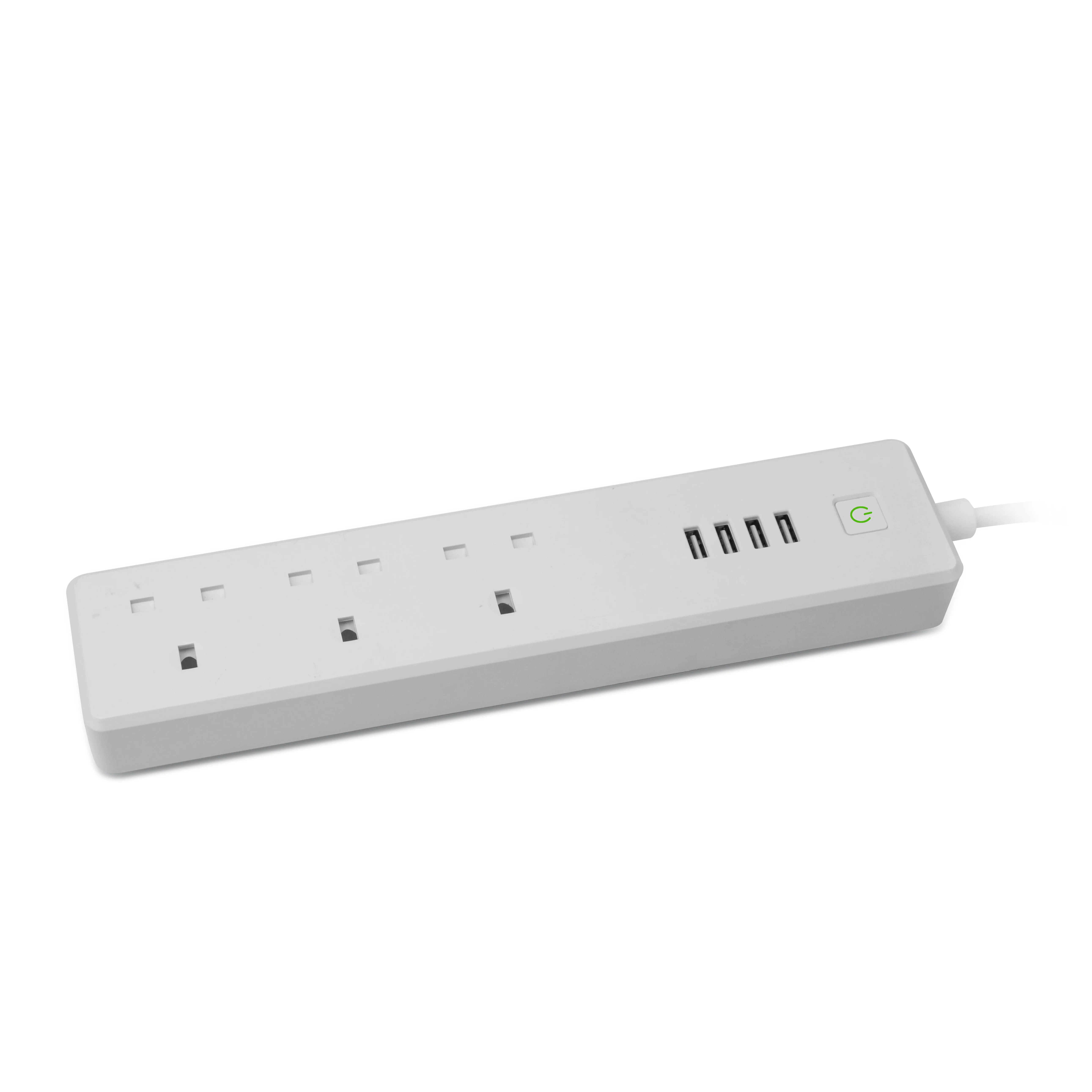 Wetrendy wifi 16A EU UK UAE DUBAI QATAR 3 pin Standard Smart Wifi Plug With switched strips Support Smart Life APP power monitor