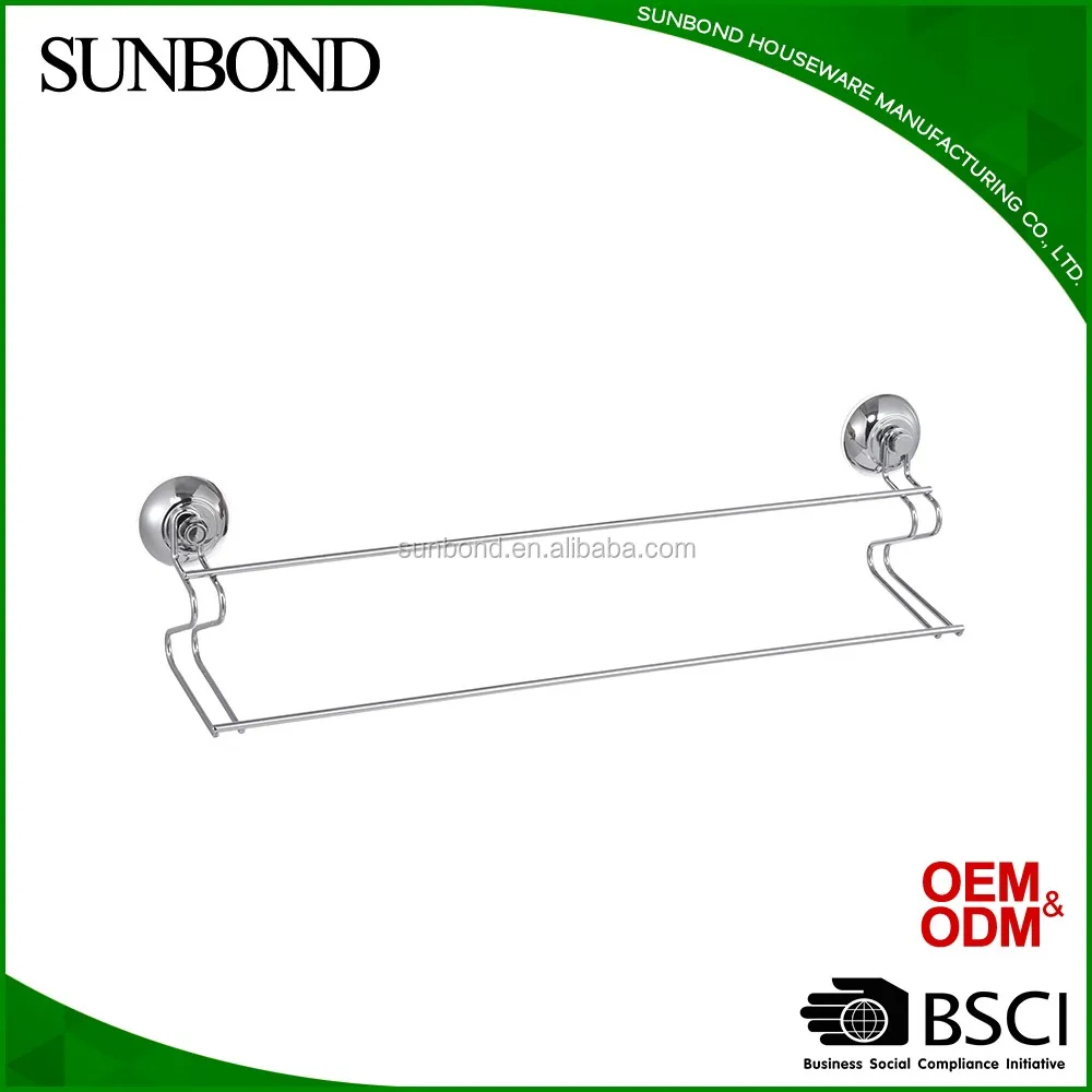
stainless steel suction bathroom corner hotel towel rack 