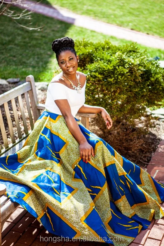 Pictures of long african print skirts and tops HSd7253