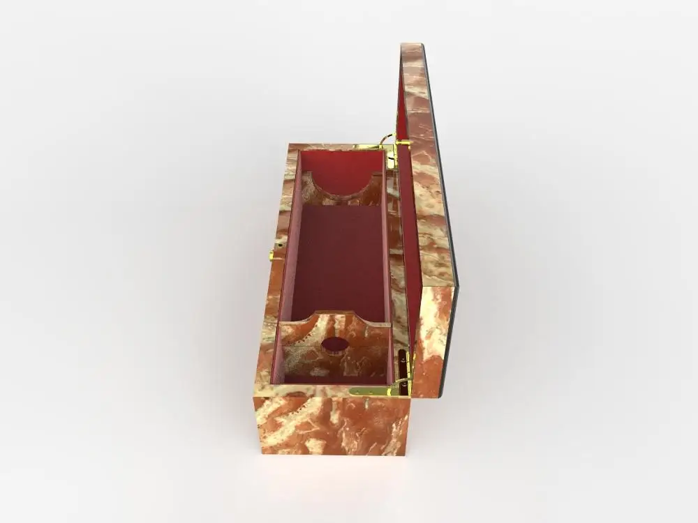 2019 Design Luxury Single Bottle Red Wine Wood Box