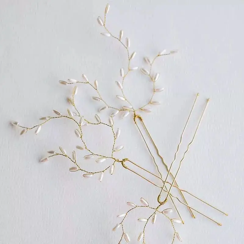 Vershal  Bride Crystal Rhinestones Pearls Women Hairpins Wedding Hair Combs Bridal Headpiece Hair Jewelry Accessories