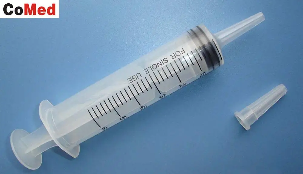 CE approved manufacture feeding syringe 50ml with catheter tip