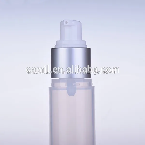50 мл белый пластик безвоздушного насоса косметической пустые бутылки для ухода за кожей