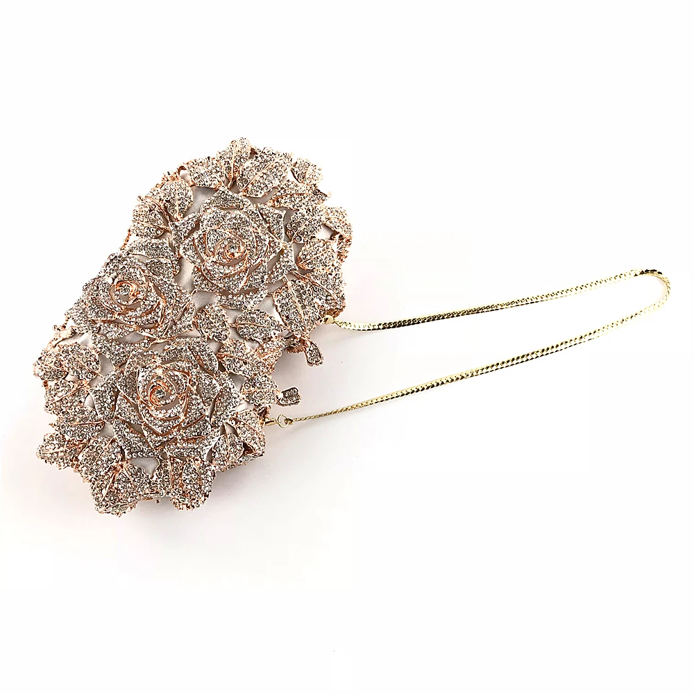 
OC3709 Handmade high quality flower evening bags crystal evening bag 