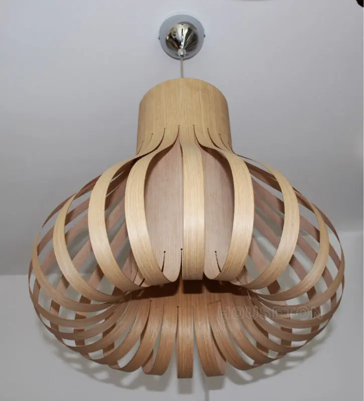 China Contemporary Hotel Restaurant Lighting Wooden Hanging Lamp Suspension Light