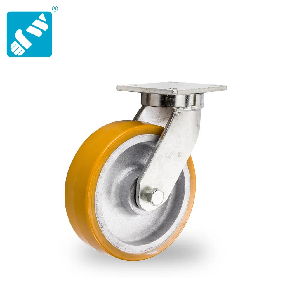 6,8,10,12,14 inch extra heavy duty steel industrial caster wheel wholesale