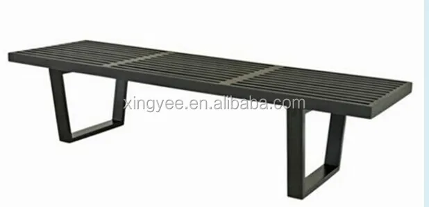
Modern Living Room Ash Wood Slats Teak Wood Bathroom Bench Metal Cast Iron Solid Wooden Slats Shower Bench 