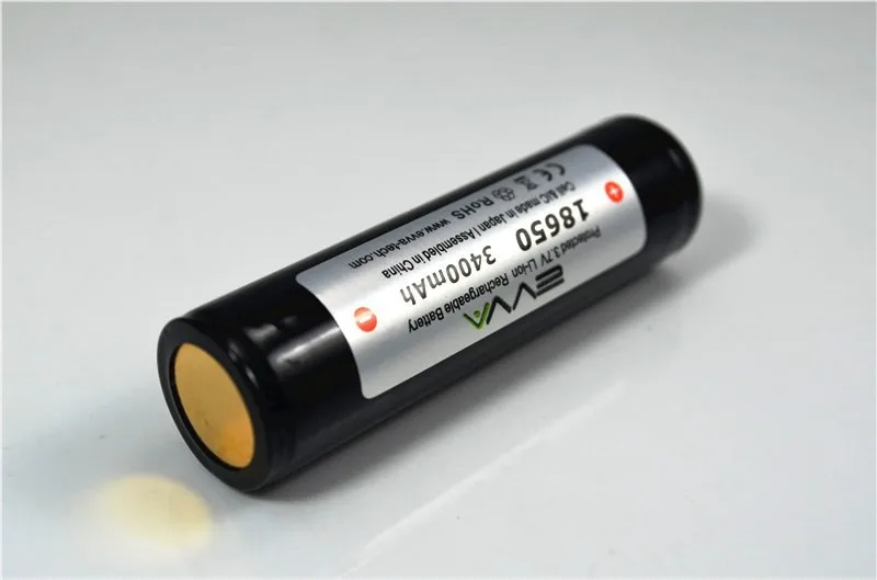 EVVA 18650 3.7V 3400mAh Rechargeable Li-ion High Drain Battery Protected with Three Mosfets