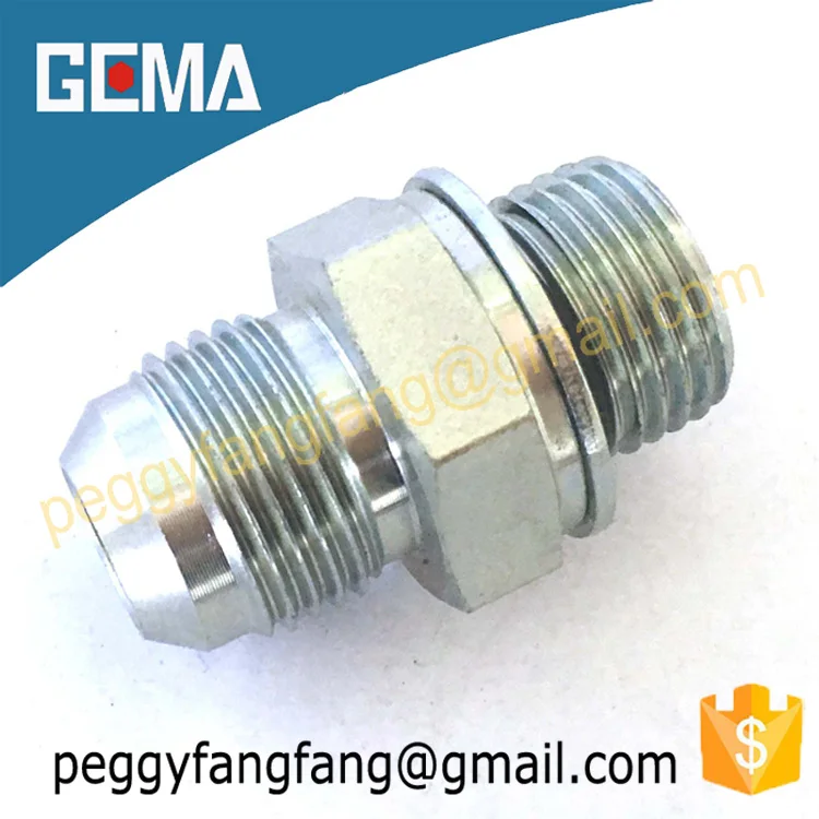 1CG Stainless Steel High Pressure Metric Male Thread / Bsp O-Ring Sealing Carbon Steel Pipe Fitting