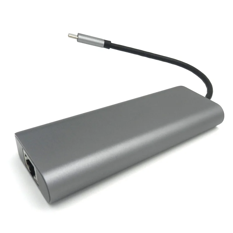 4K 30hz HDMI Output USB C Type C Hub TO HDMI +TF Card+ USB 3.0 with Ethernet Adapter 6in1 USB C HUB