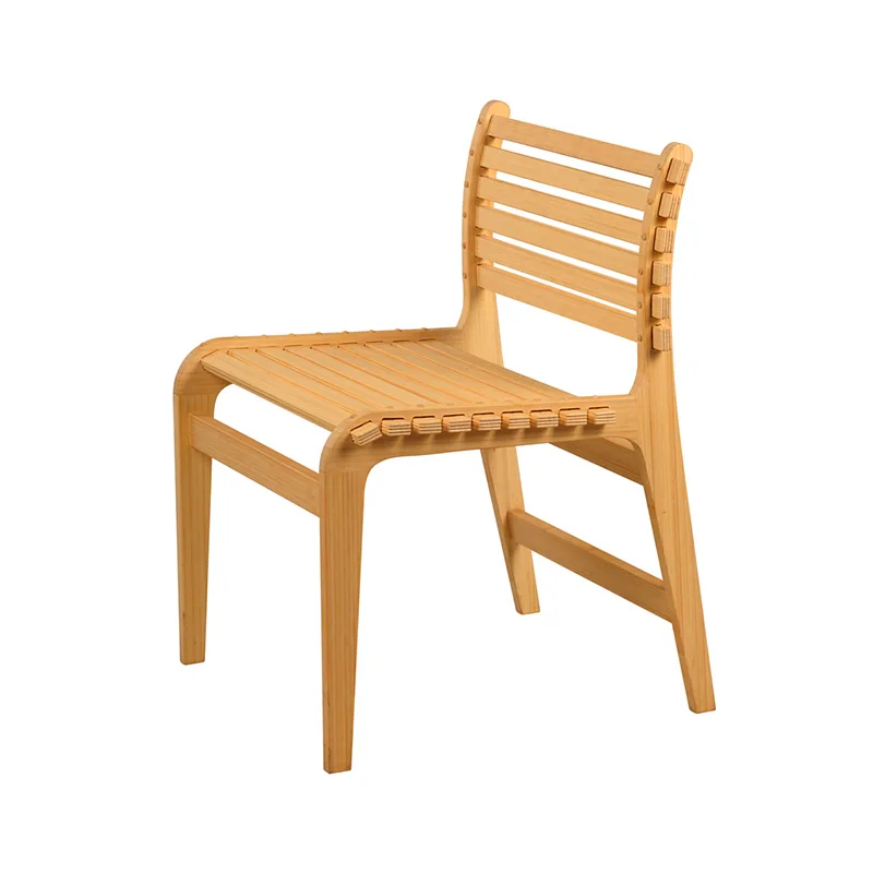 Creative flexible bamboo chair wood dining chairs