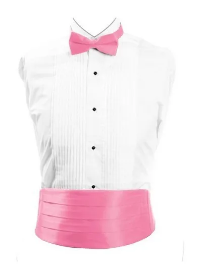 
Fashionable Soild Colour Bowtie And Cummerbund Set 