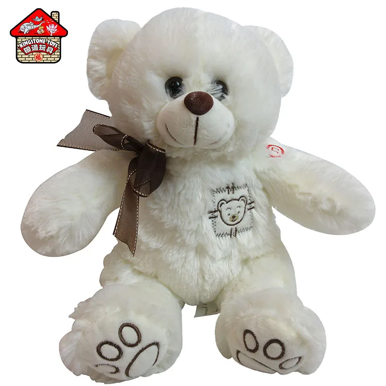 Free sample soft plush teddy bear with colorful changing led light doll toy for lovers