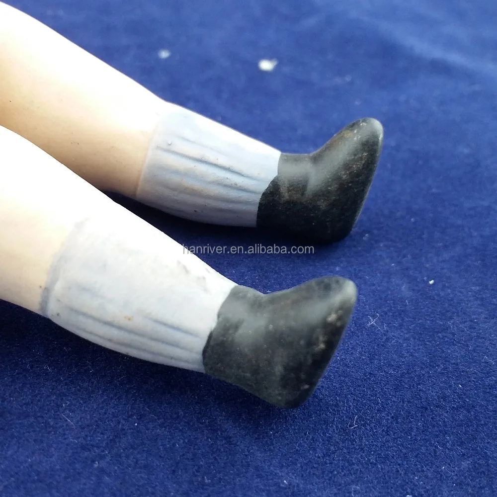 Hot selling ceramic porcelain toy baby figurine with flexible arms and legs