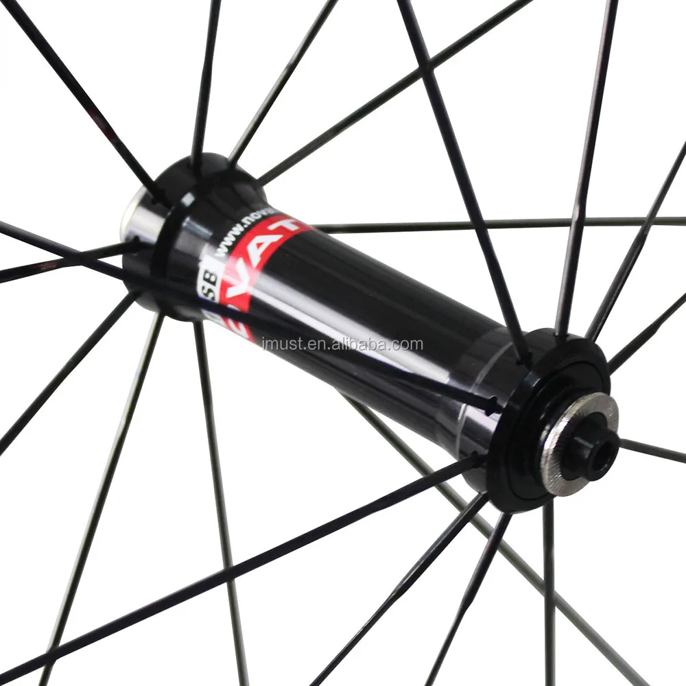 Straight pull Carbon aero wheels 38mm depth 25mm width for road bike