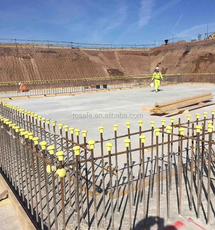 Fluorescent Yellow 16-32mm Plastic Rebar Safety Caps