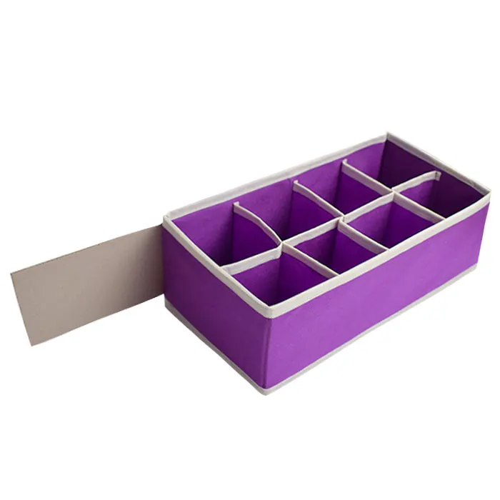 Fabric non woven cardboard foldable  closet organization drawer dividers adjustable