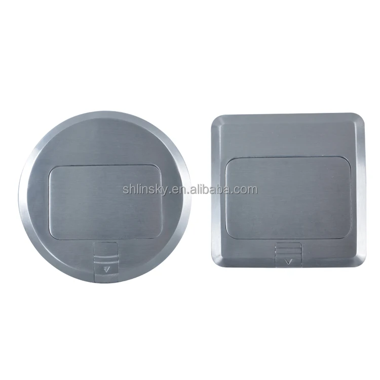 
UL Listed American Socket Electrical Pop up Socket Outlet USA Receptacles Electrical Floor Box in Nickel-plated Brass 