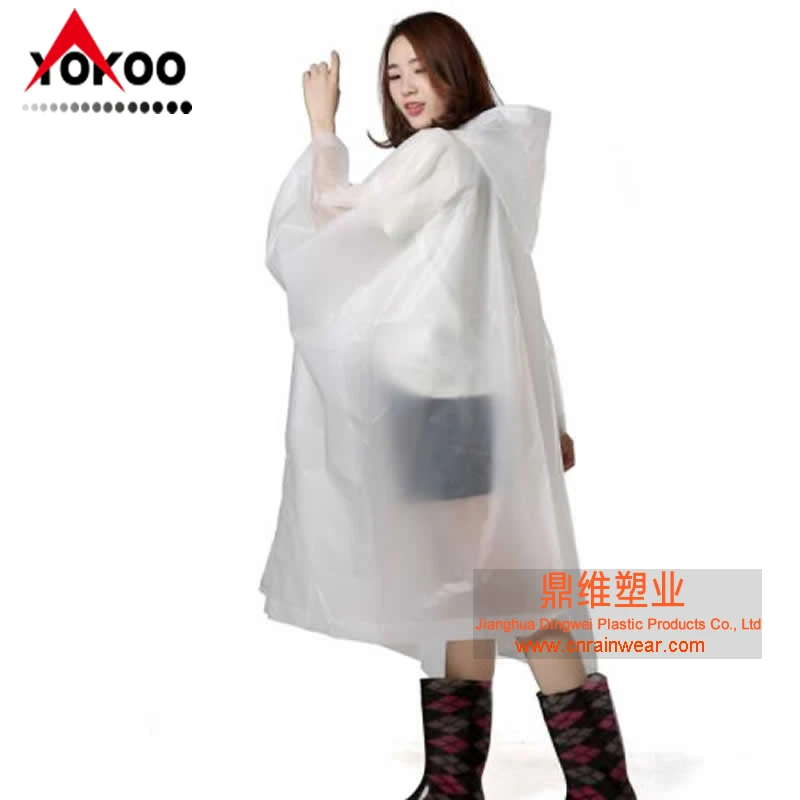 EVA  reusable rain poncho for theme parks