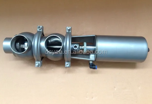 DN65 Stainless Steel SS304 Food Grade Pneumatic Change Over Valves