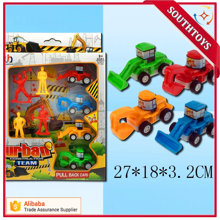 Good Quality 4 Style Assorted Kids mini Construction Toy Truck with wholesale price