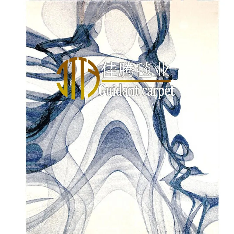 abstract modern design cotton viscose handmade living room, bed room, dinner room carpet and rug from china carpet factory