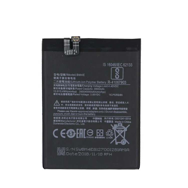 
Original Replacement Battery BM4E For Xiaomi MI Pocophone F1 battery Authentic Phone Battery 4000mAh 