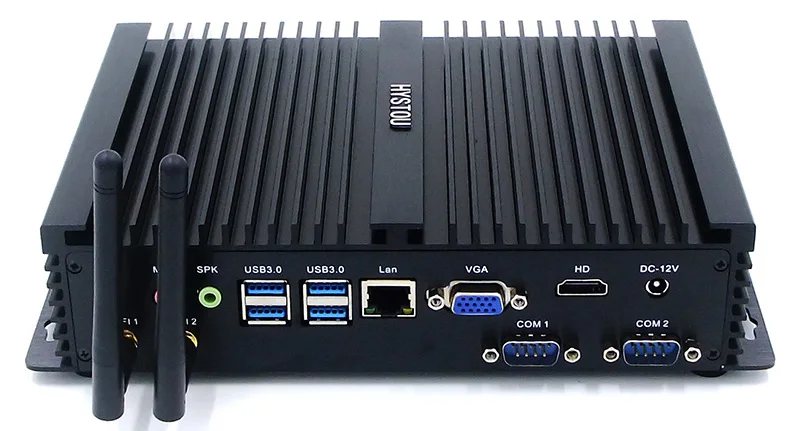 Small Fanless Mini Itx Computer Intel Core i5 4200U Barebone System with Dual Lan Desktops 4K Gamer Pc