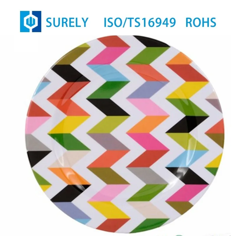 eco-friendly biodegradable 6/7/9/10/12 inch Coloful Disposable plastic charger plate