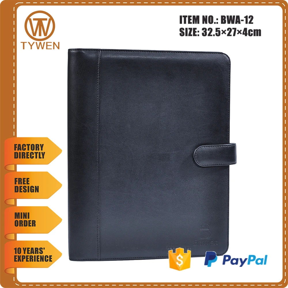4 Ring Binder Decorative PU File Folders with Calculator Legal Size