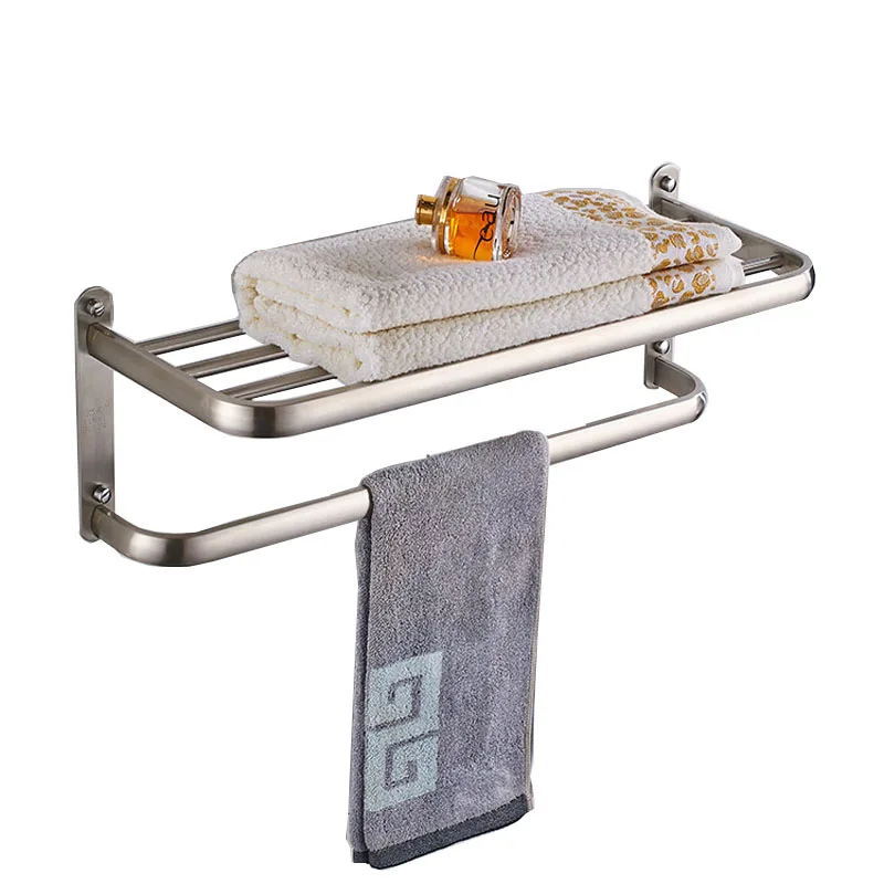 hotel style wall mount stainless steel towel rack towel shelf bathroom rack