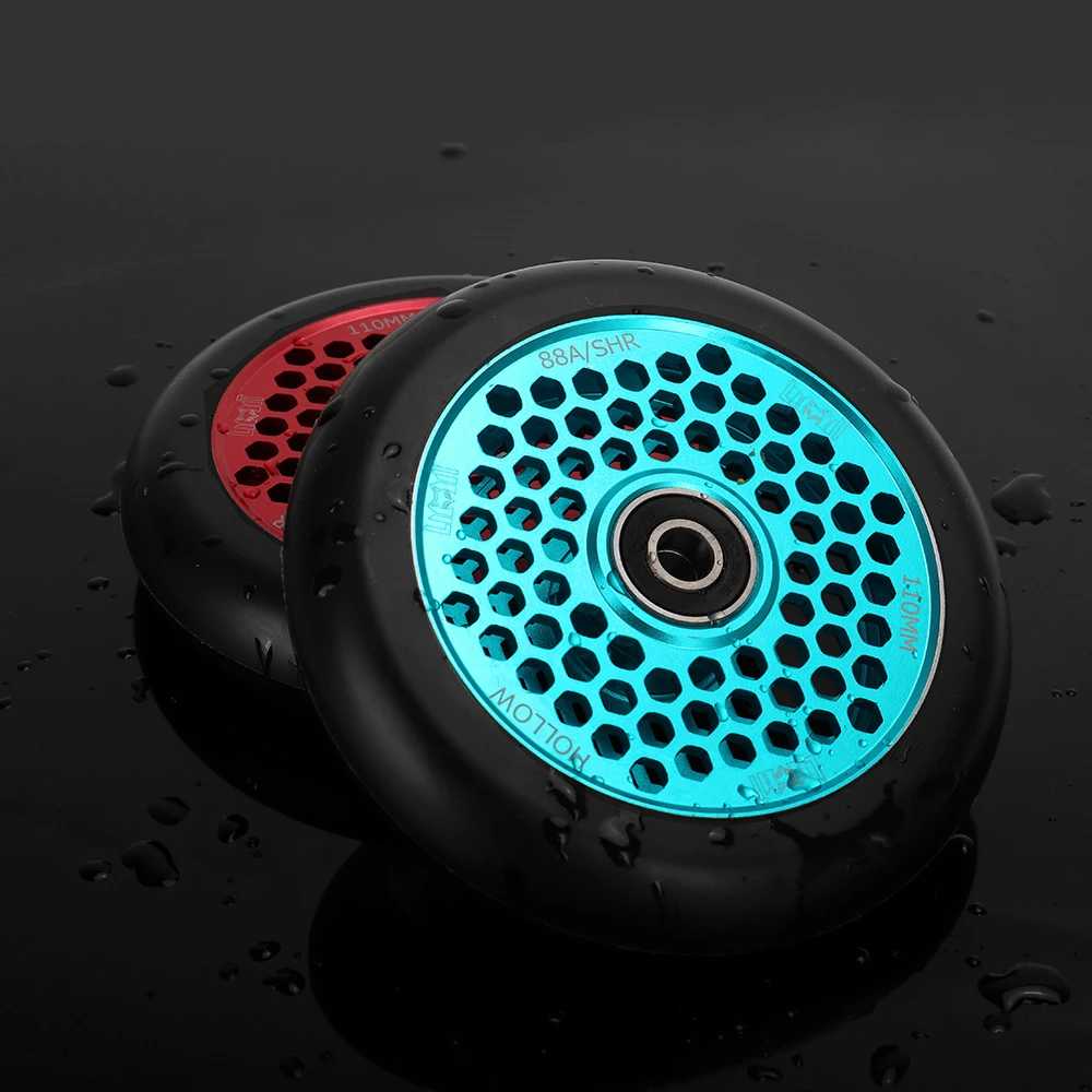 Профессиональный трюковый самокат 110 мм, полиуретановое колесо, внедорожный самокат, полые колеса