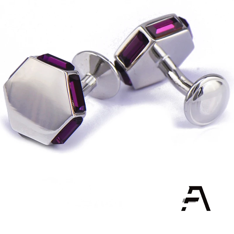 Classical Zircon Wedding Cufflinks