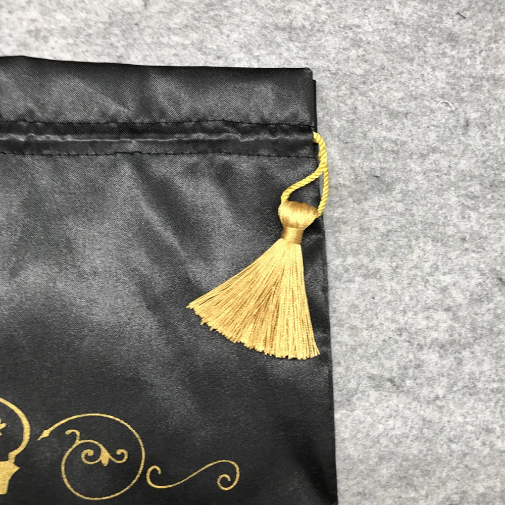 Wholesale Black 3 Bundles Wig Satin Hair Packaging Bags