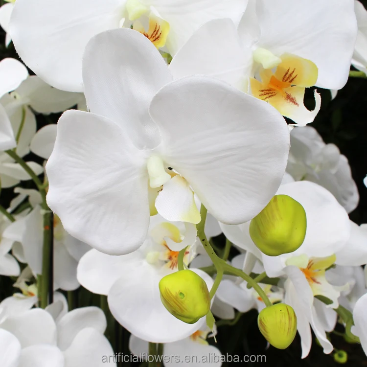 Artificial big butterfly flowers orchid bonsai with pot for decoration butterfly flowers artificial