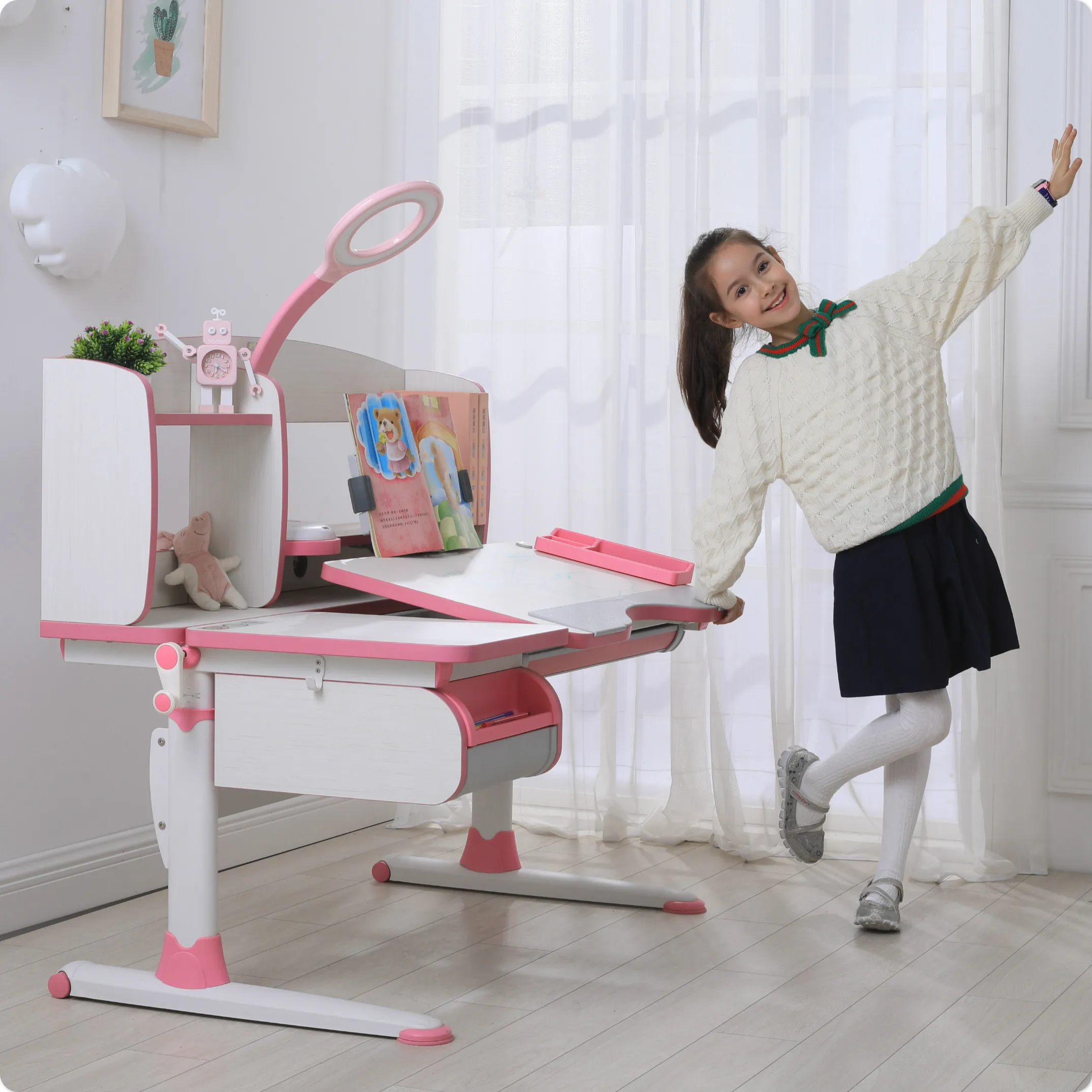 
Kidsrite Height Adjustable Ergonomic Kids Study Table Chair 