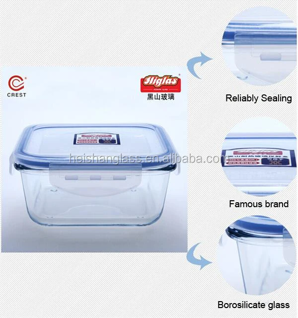 Home picnic lunch box portable microwave 400 degree cheap glass food preservation container