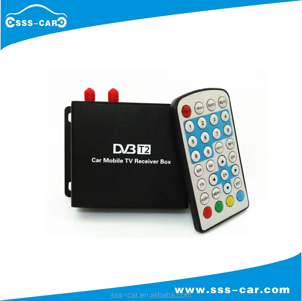 Высокая скорость 160 км/ч автомобиля dvb-t2digital тв приемник тюнер с 2 антенны для таиланд россия кения indoenisa сингапур