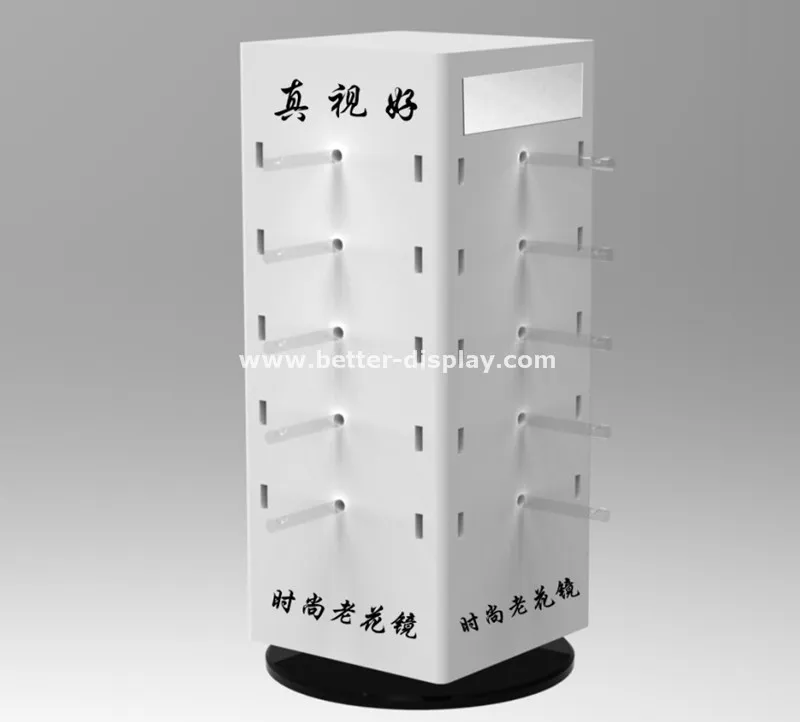 Custom clear acrylic eyeglass display cabinet